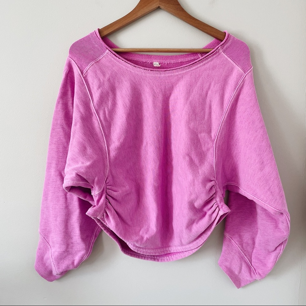 Free People Movement | Pink Althleisure Warm Up Crewneck